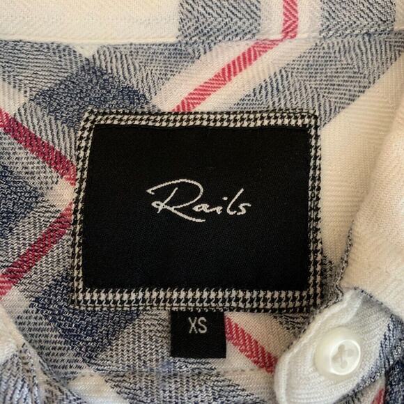 Rails Shirt Womens Extra Small Multi Hunter Plaid Button Up Long Sleeve Pockets - Picture 8 of 12